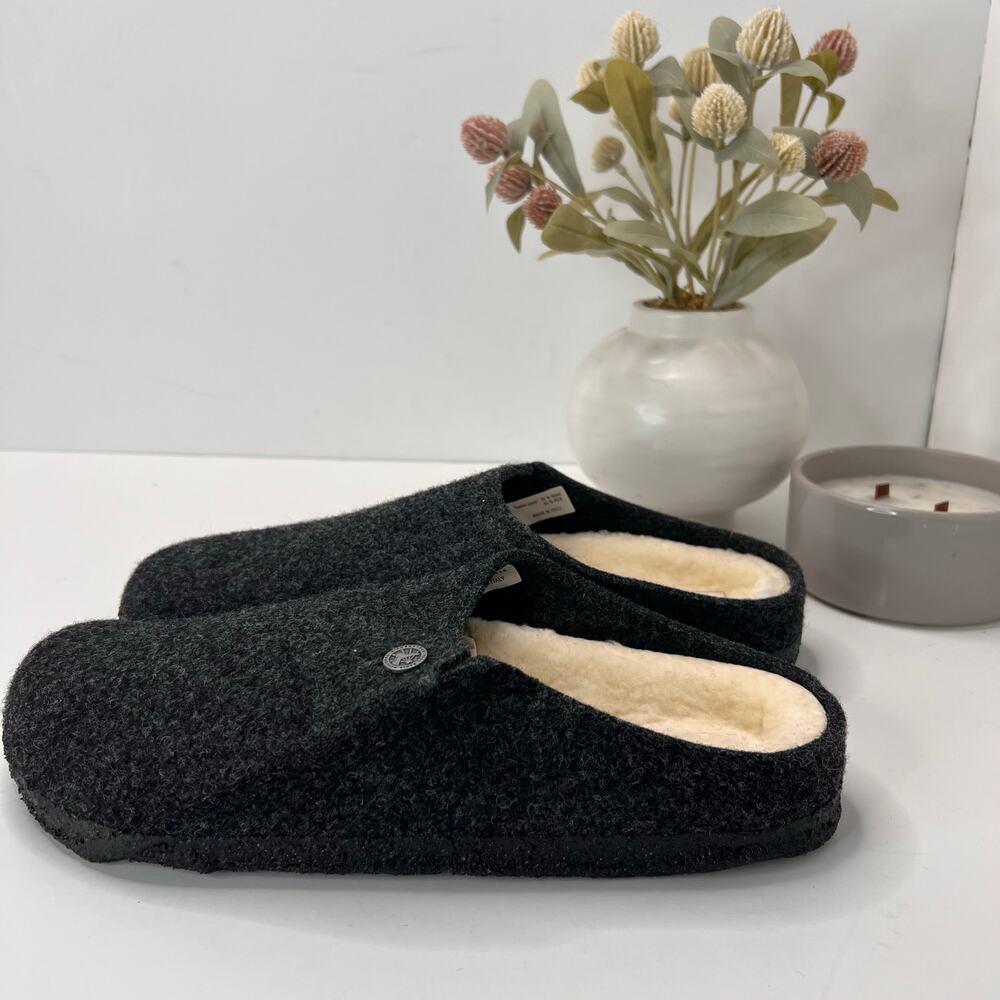 Birkenstock Black Wool-Lined Clogs - Picture 3 of 9